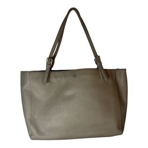 Tory Burch York Buckle Tote Grey with Silver Hardware